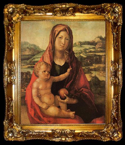 framed  Albrecht Durer Maria mit Kind vor einer Landschaft, ta009-2